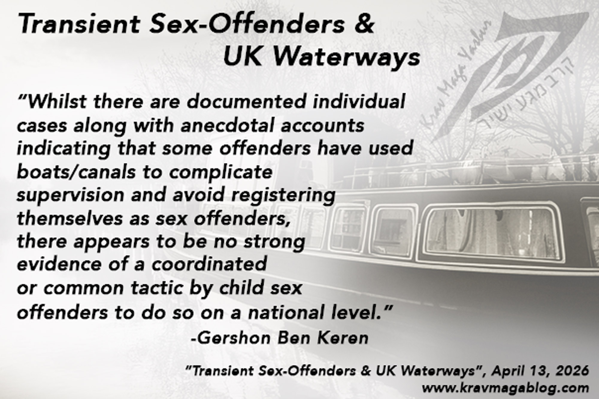 Transient Sex-Offenders & UK Waterways